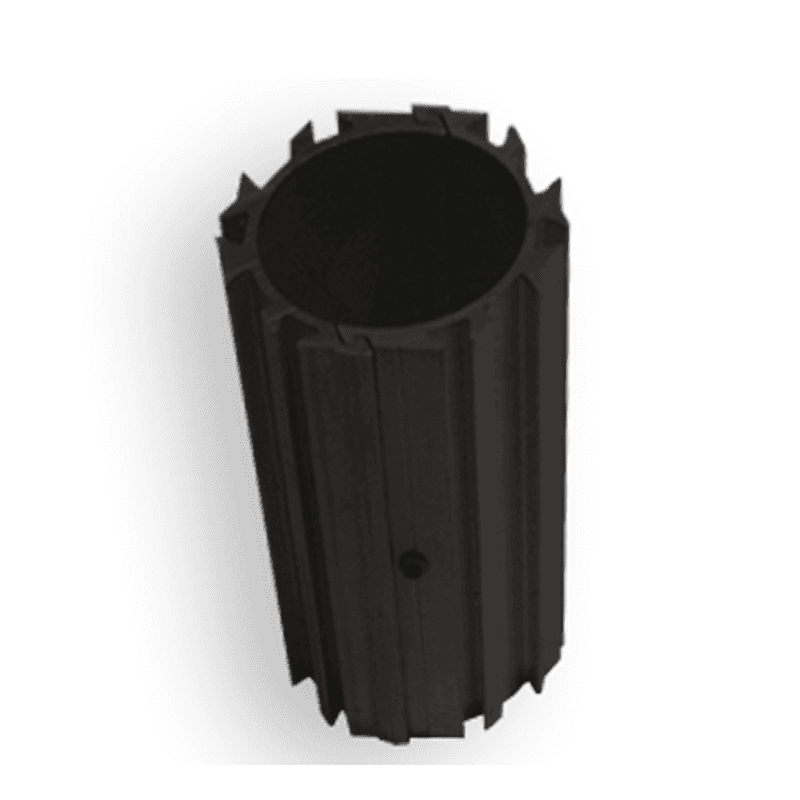 Zwaluwstaart beugelset Ø76 mm - RAL 9017 (ZWART)