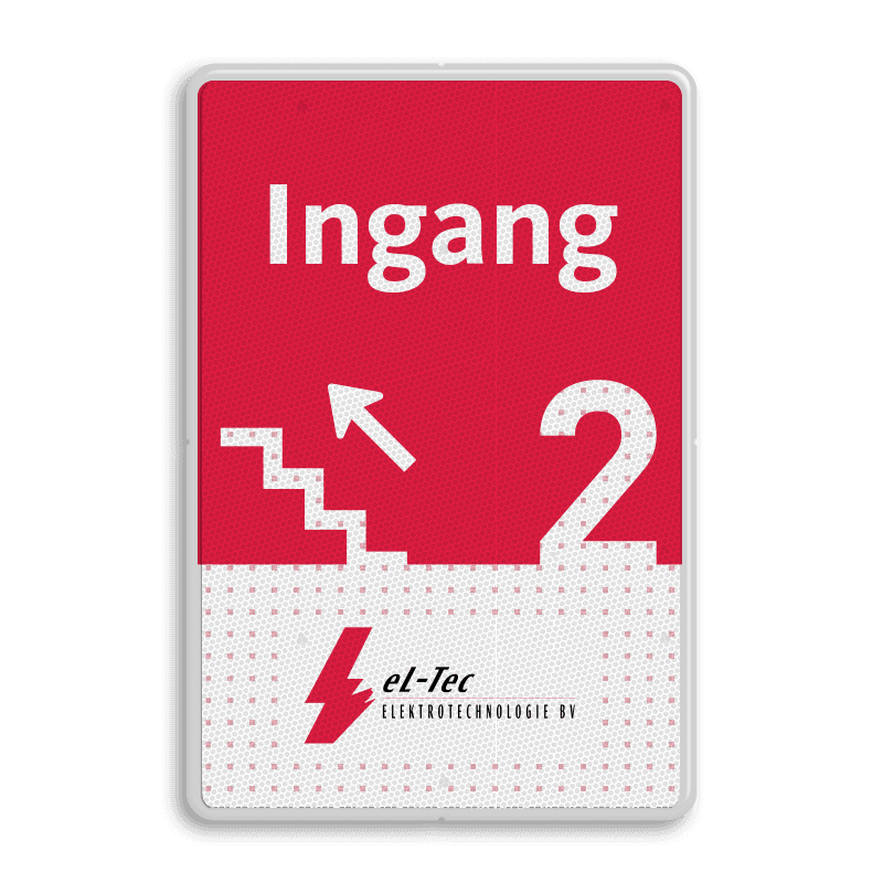 Informatiebord 3:2 - Ingang + bedrijfslogo