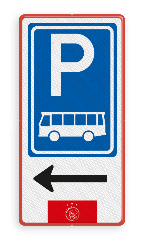 Parkeerbord E08- Bussen - AJAX + logo en pijl