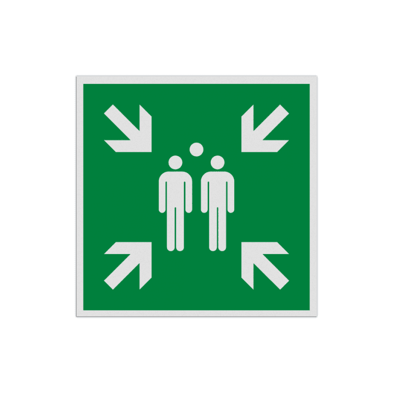 Veiligheidspictogram E007 - Verzamelplaats - reflecterend