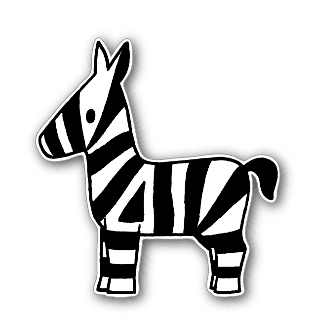 Silhouetbord Dick Bruna - zebra - LV.SB.H12