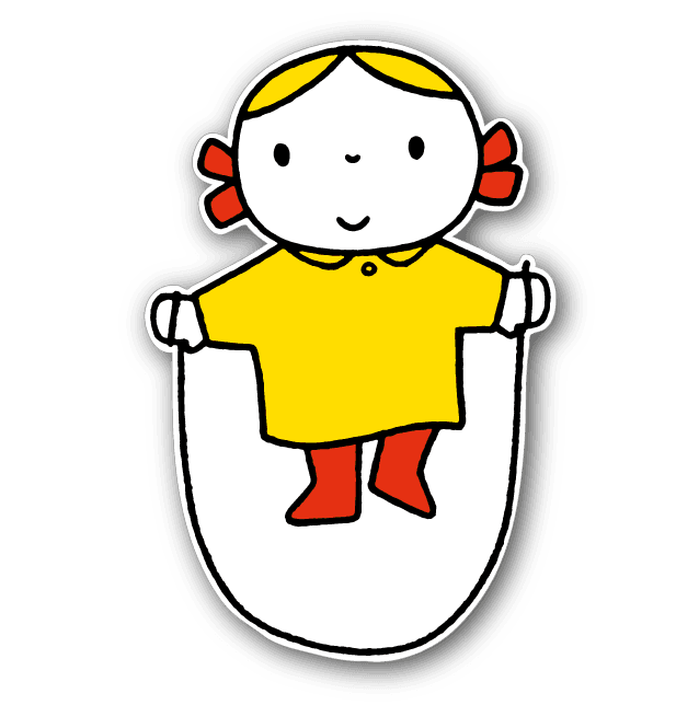 Silhouetbord Dick Bruna - meisje met springtouw - LV.SB.H4