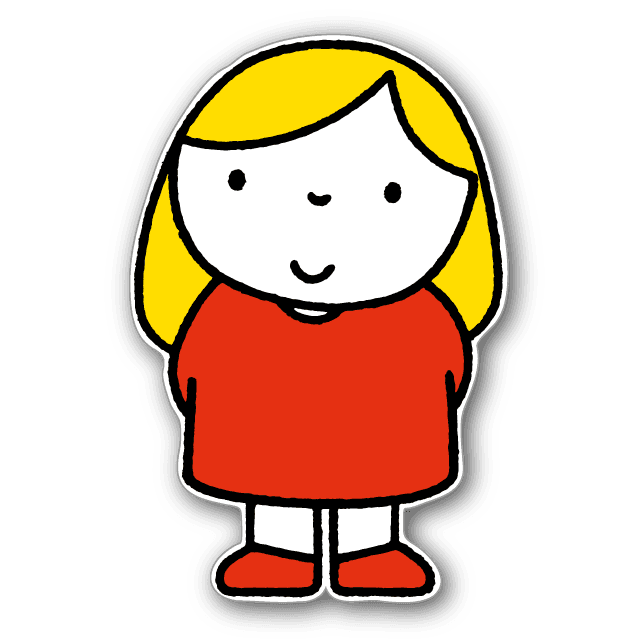 Silhouetbord Dick Bruna - meisje met rode jurk - LV.SB.H10