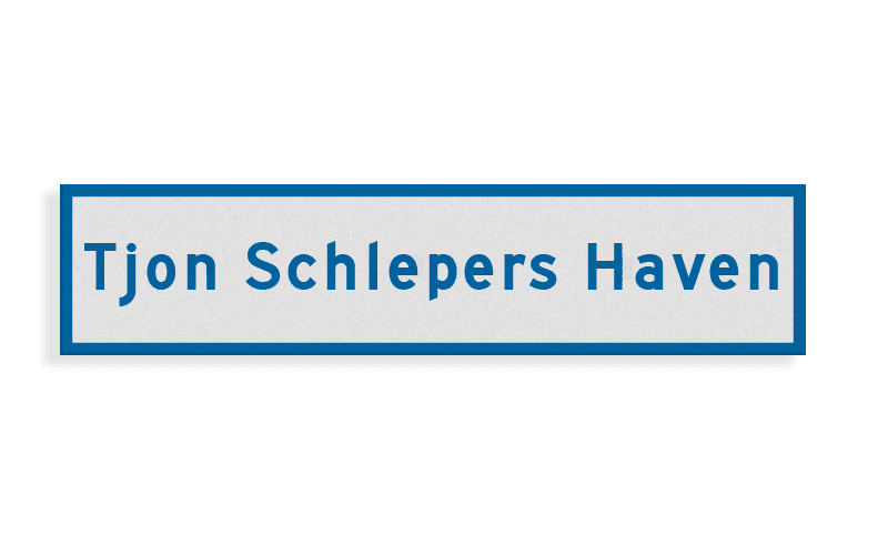Scheepvaartbord BPR H.2.4 - Naamgeving vaarwater of object