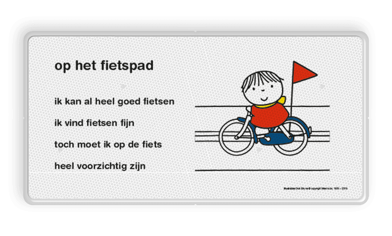 Lesbord Dick Bruna - op het fietspad - LV.LB.D1