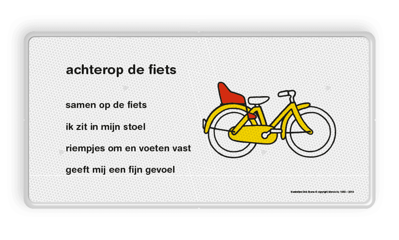 Lesbord Dick Bruna - achterop de fiets - LV.LB.F4