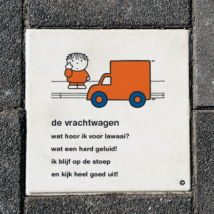 Stoeptegel Dick Bruna - de vrachtwagen