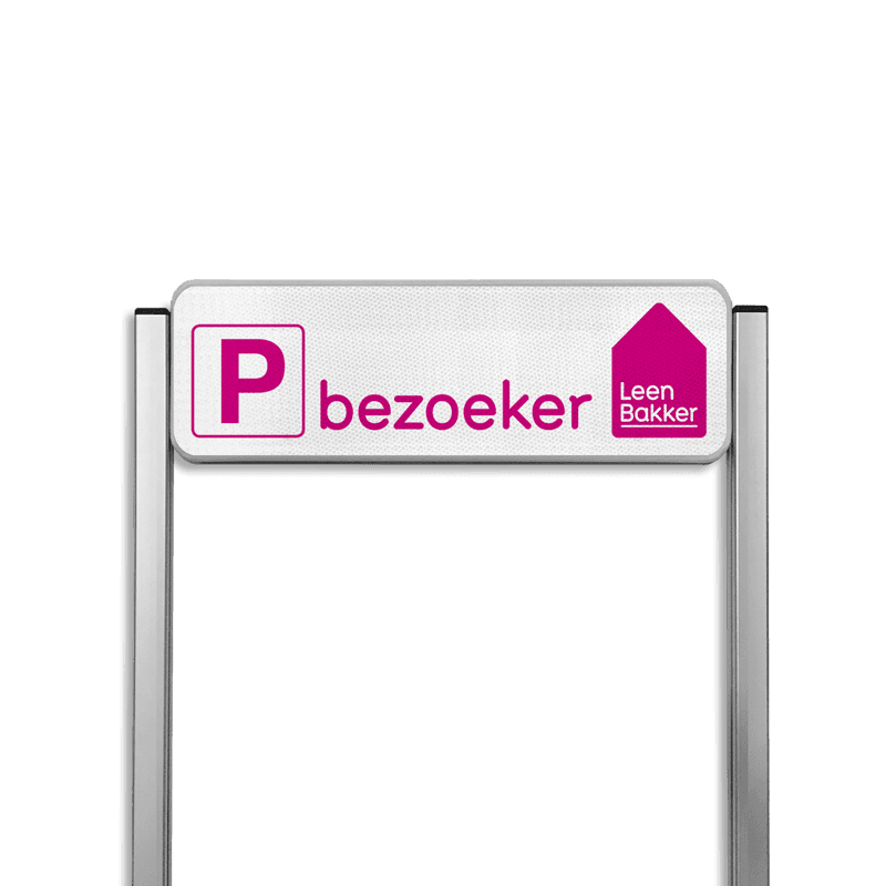 Parkeerplaatsbord 40x15cm type TS3 + Parkeer eigen ontwerp
