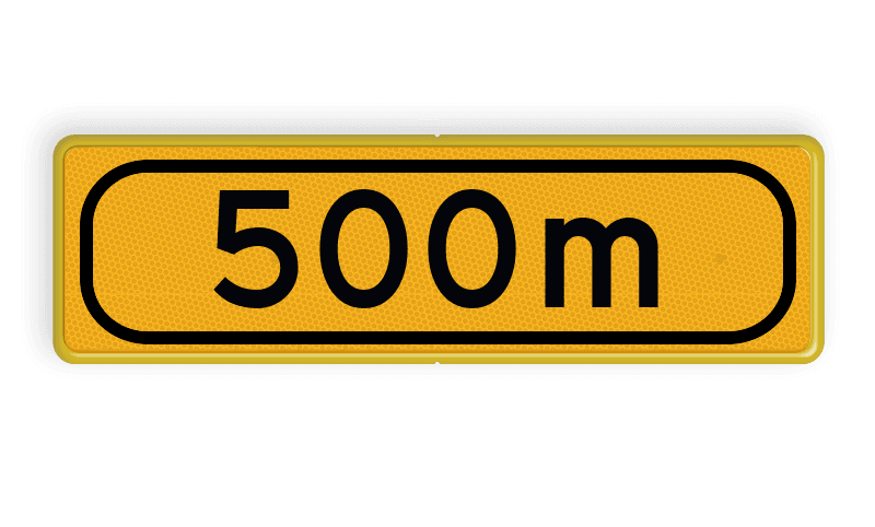 Onderbord met afstand 500m - OB401t-500