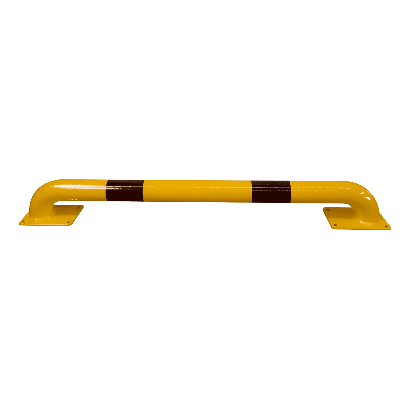 Poutre de protection au sol Ø 60 mm – Hauteur 115 mm jaune/noir