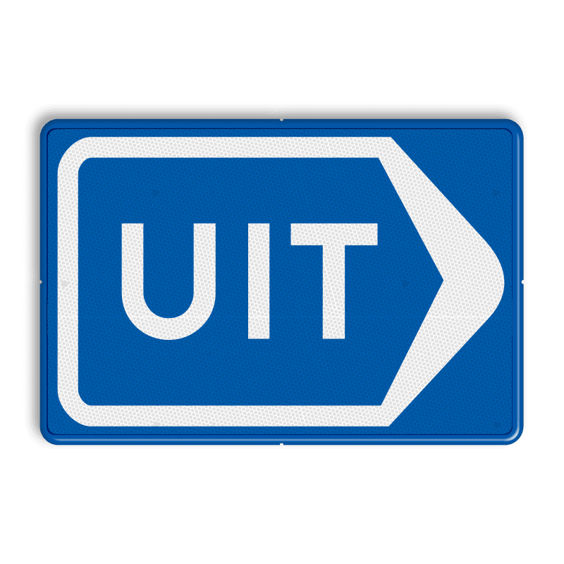 Verkeersbord RVV BB02r Uitgang afrit - reflecterend