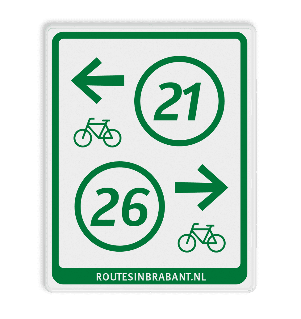 Knooppuntbord K Fietsroute DOR 300x380mm
