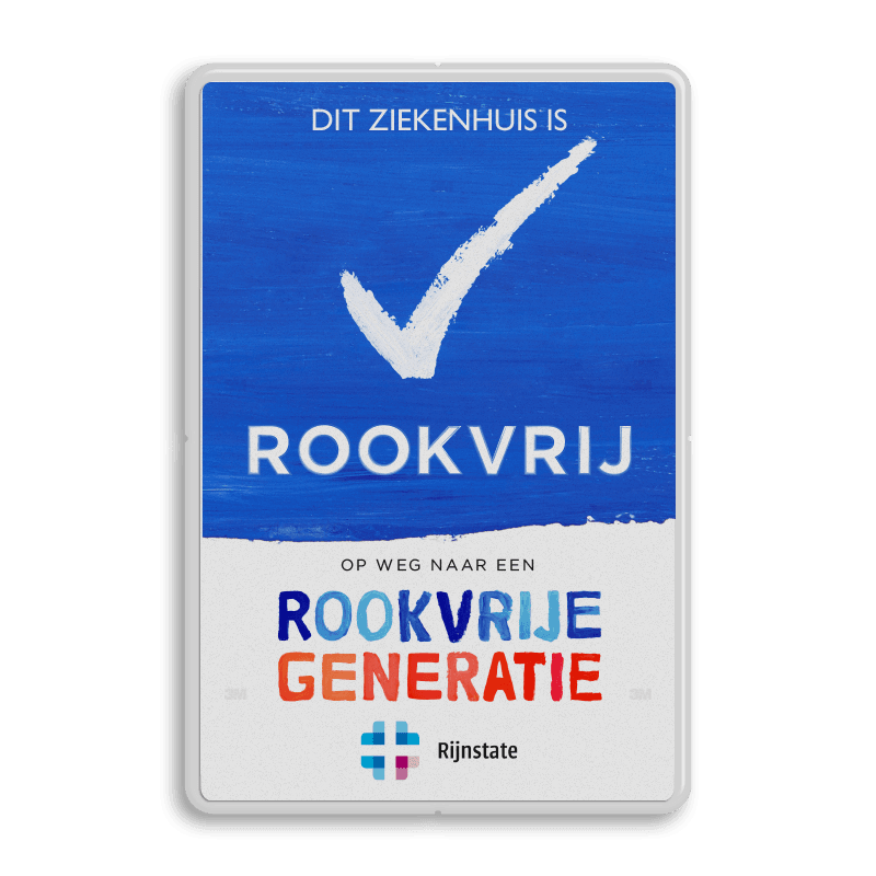 Rookvrij terrein - Informatiebord - Op weg naar een Rookvrije generatie - met logo