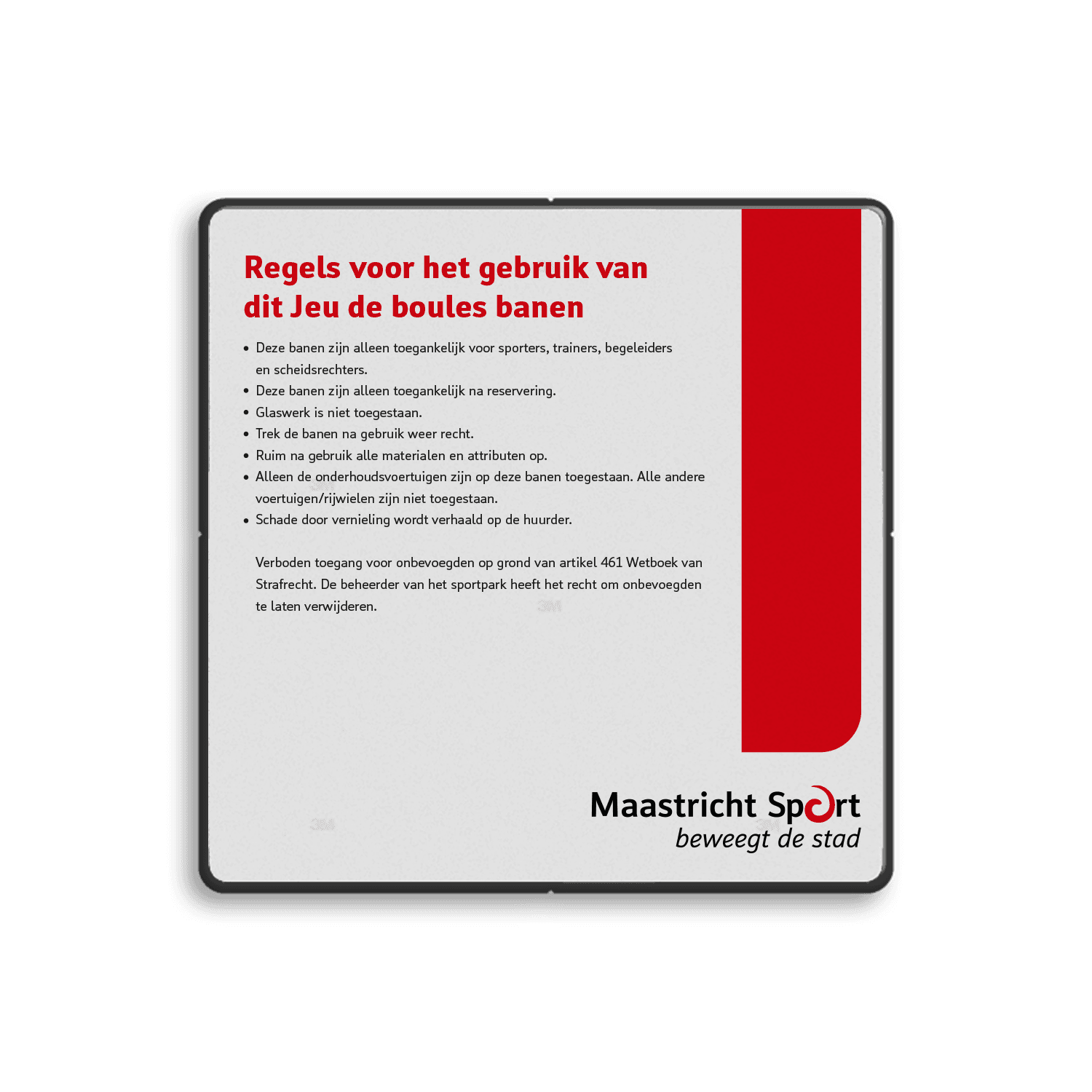 Entreebord vierkant + eigen opdruk