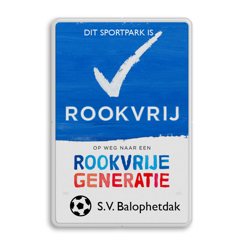 Informatiebord Rookvrij Stadion met logo