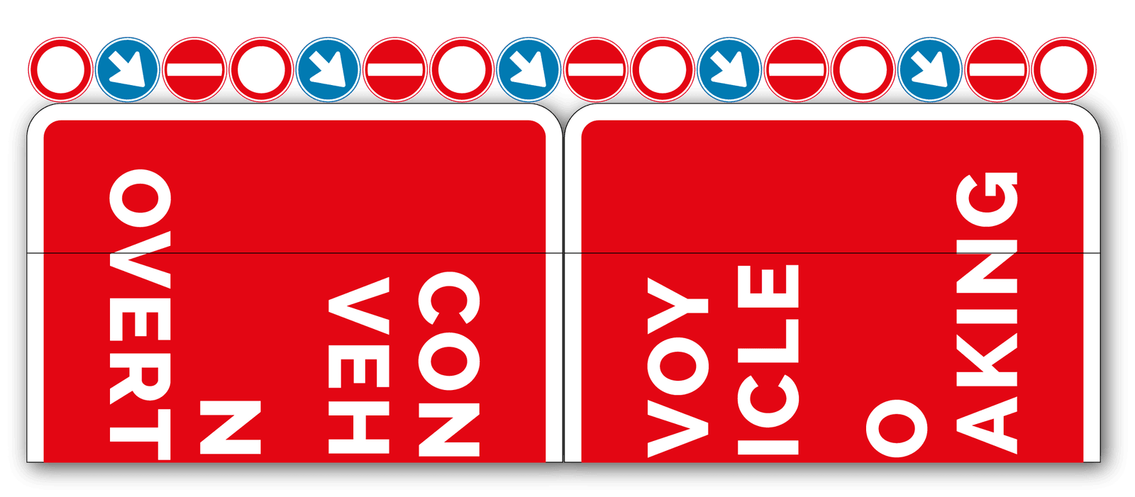25142 - Stickerset rood/wit convoy vehicle - klasse 3 - HERANTE