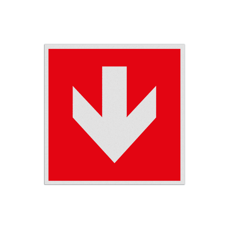 Haaks bord F000 - Pijl Beneden