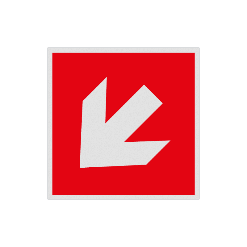 Panneau angulaire - F000 - Flèche diagonale gauche vers le bas