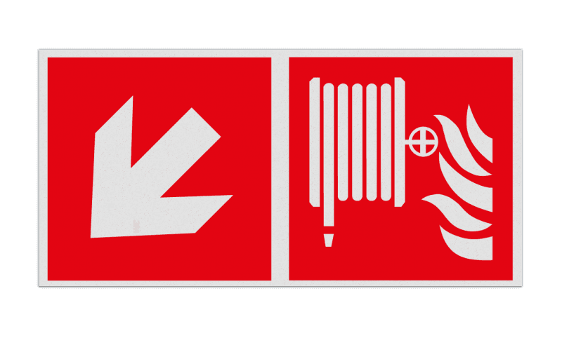 Panneau angulaire - F002 - Direction de la lance d'incendie