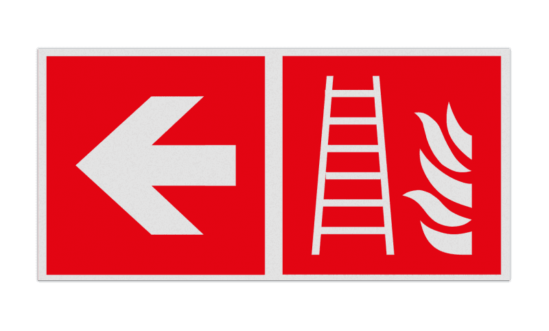 Haaks bord F003 - Richting Ladder