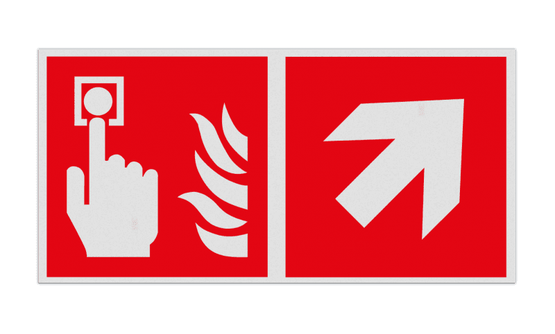 Haaks bord F005 - Richting Brandmelder