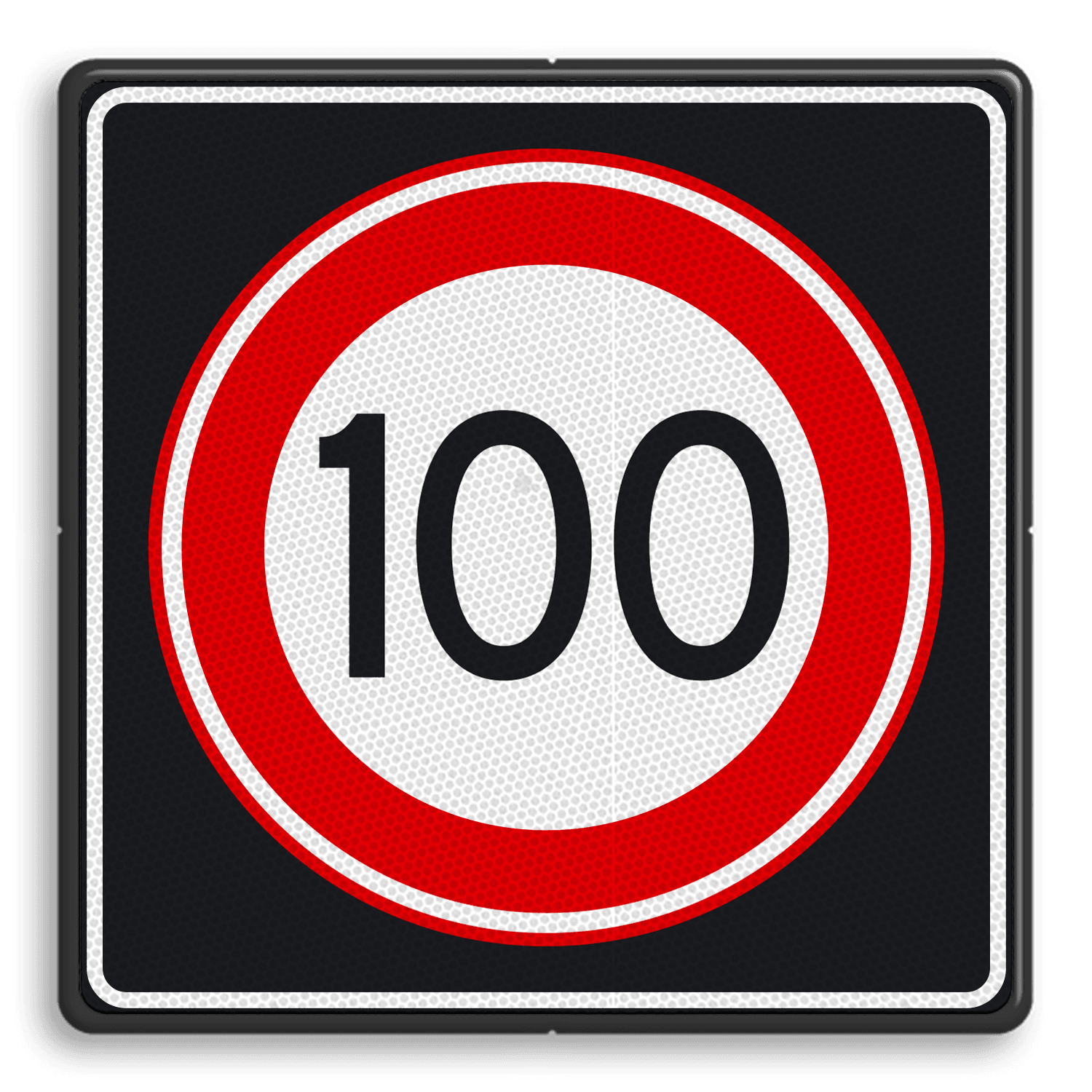 Verkeersbord RVV A01 100s - Maximum snelheid 100 km/h