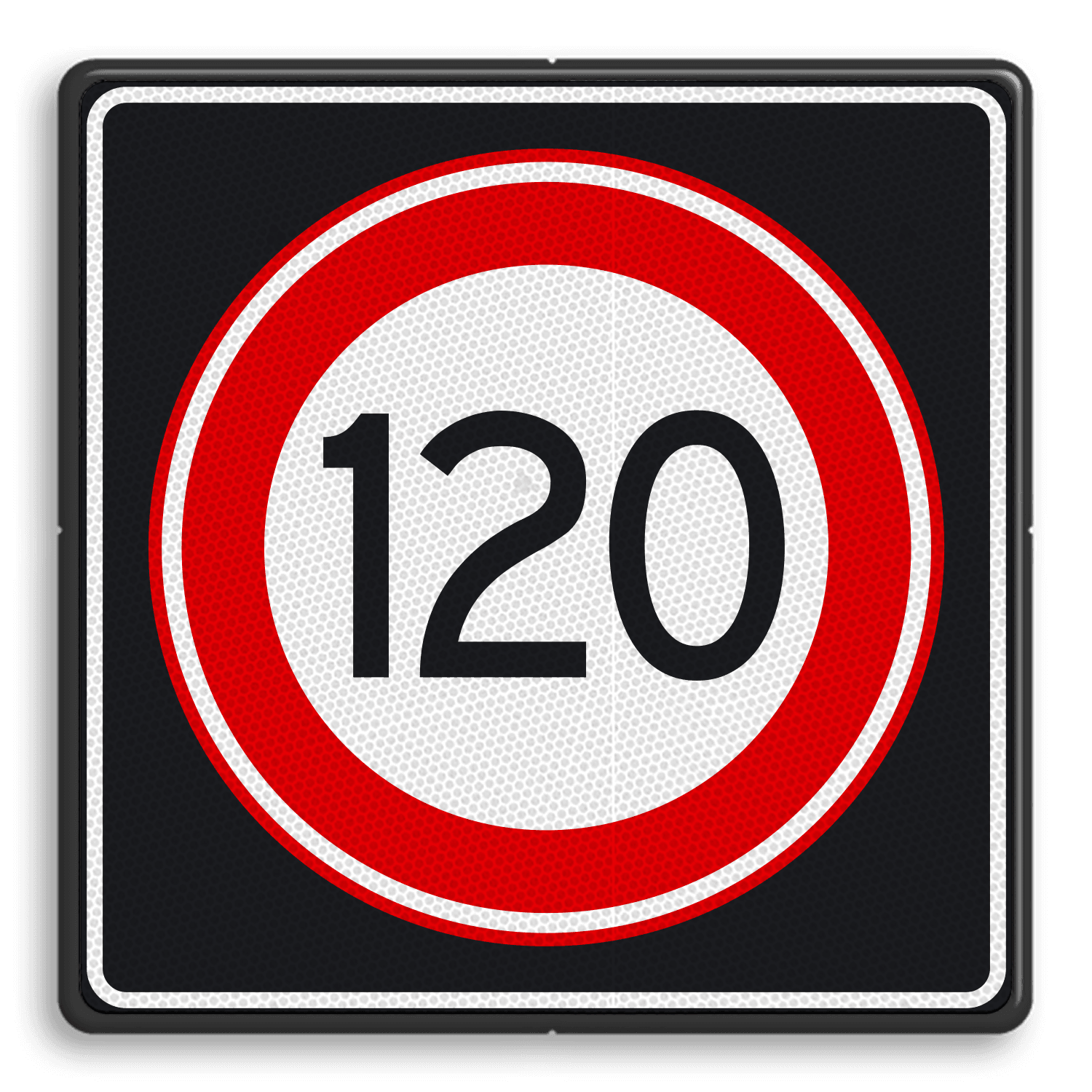Verkeersbord RVV A01 120s - Maximum snelheid 120 km/h