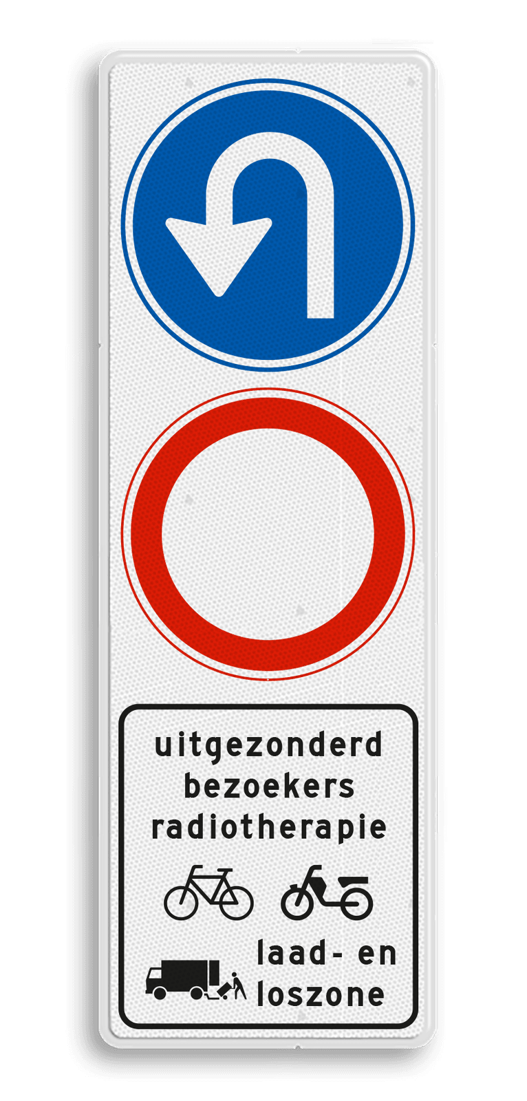 Verkeersbord D08 / C01 - Hier keren - Geen doorgaand verkeer