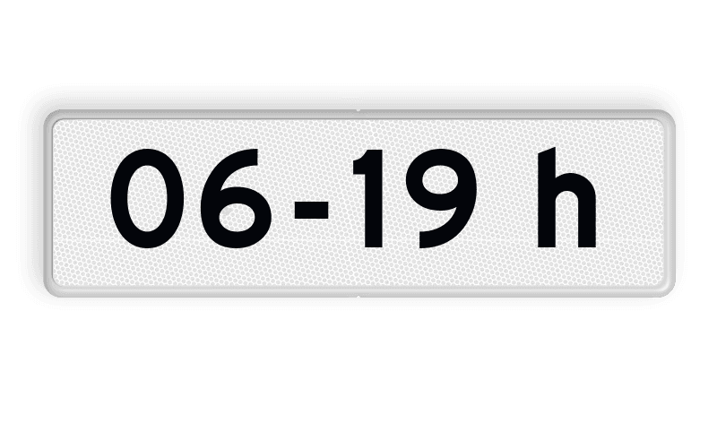 Verkeersbord RVV OB201p - Onderbord - Geldt alleen voor periode