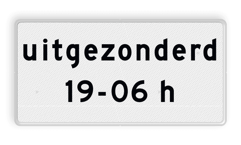 Verkeersbord RVV OB203p - Onderbord - Geldt alleen voor periode