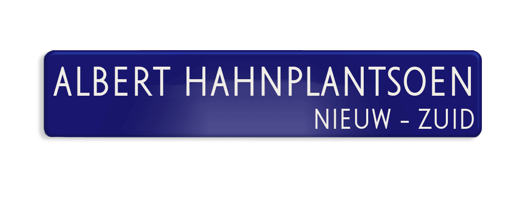 Straatnaambord aluminium DOR 1000x200mm - type Amsterdam