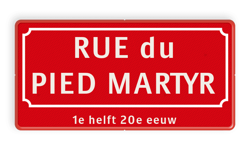 Rood straatnaambord - Frans model