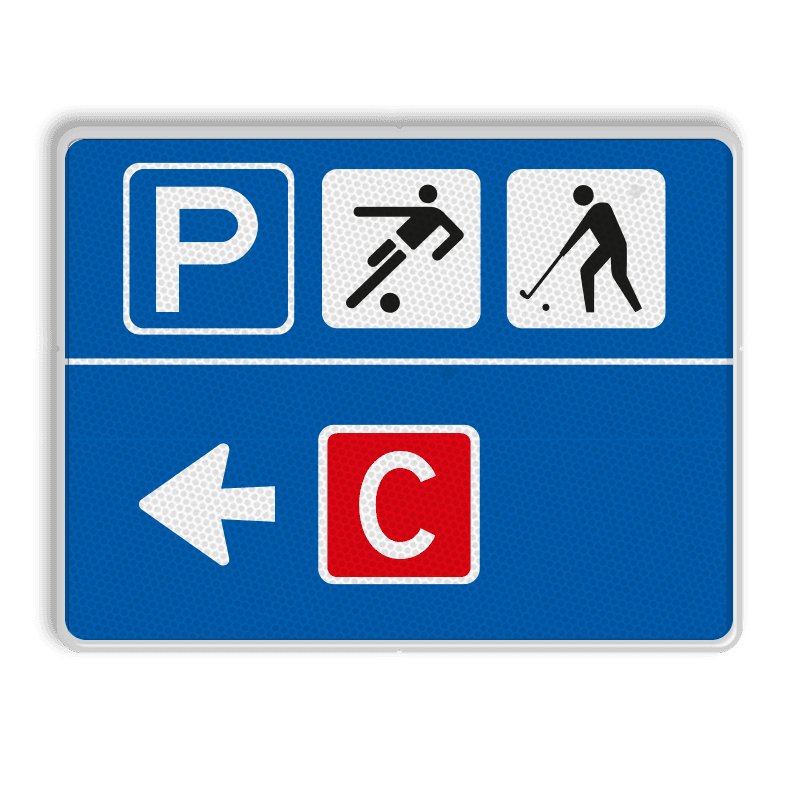 Parkeerbord sportpark -  rechthoek - gemeente Hattem