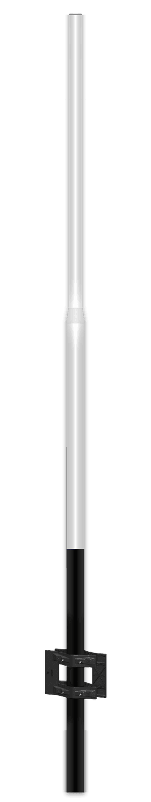 Aluminium mast Ø120/90-4000mm boven maaiveld - wit + bitumen
