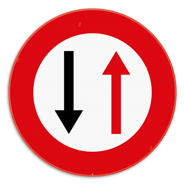 Verkeersbord SB250 B19 -Smalle doorgang
