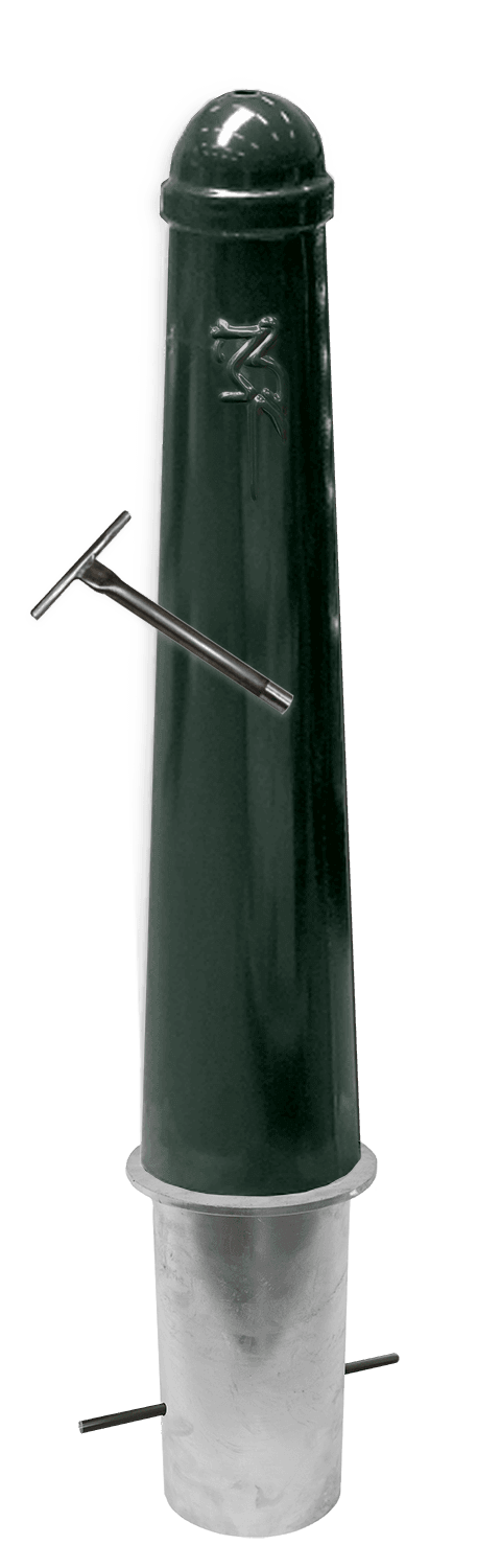 Hagenaartje Ø164x750mm met grondstuk - RAL6012 inclusief wapen