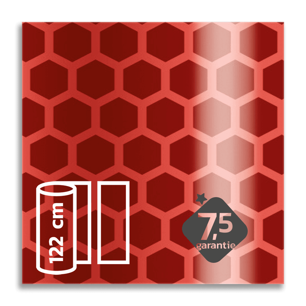 Classe 3 - Film réfléchissant flexible rouge  V-8008 EVG métallisé - largeur 1220 mm