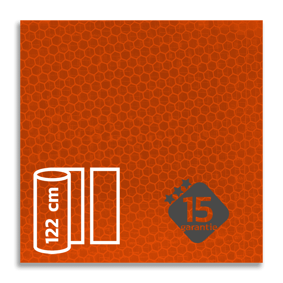Classe 3 - Film réfléchissant orange fluo T-7514 - largeur 1220 mm