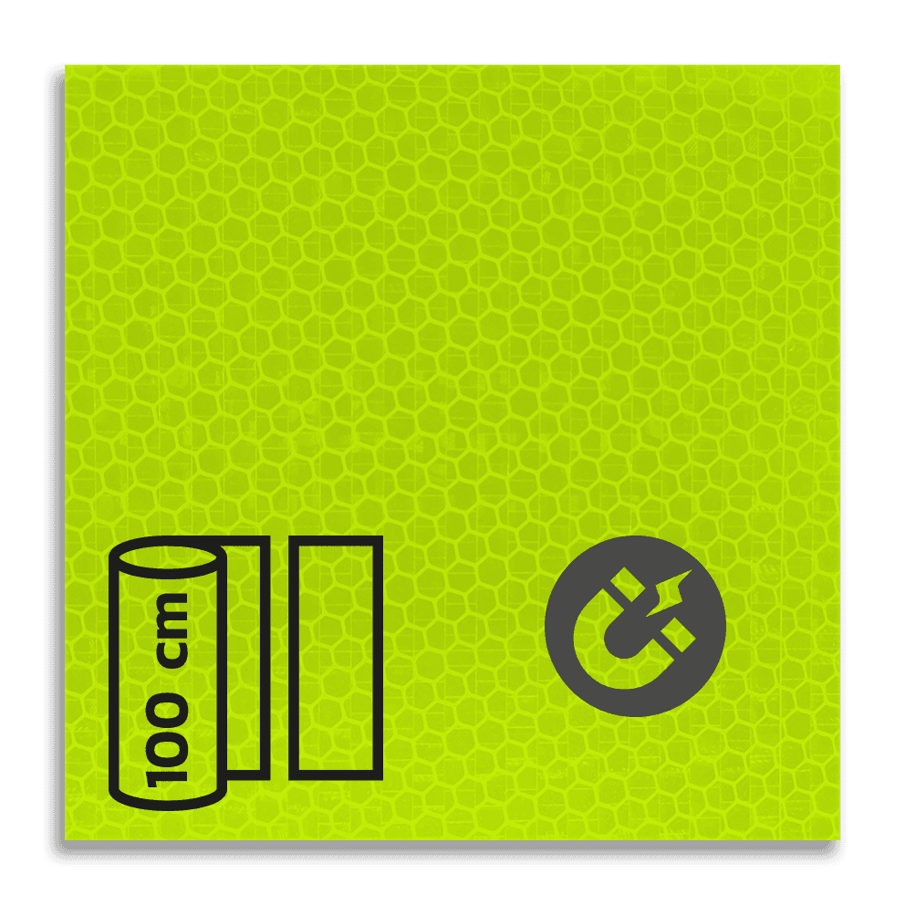 Classe 3 - Film magnétique réfléchissant jaune-vert fluo T-7513