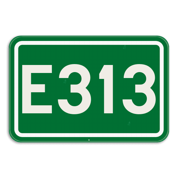 Verkeersbord SB250 F23c - Nummer van een internationale weg