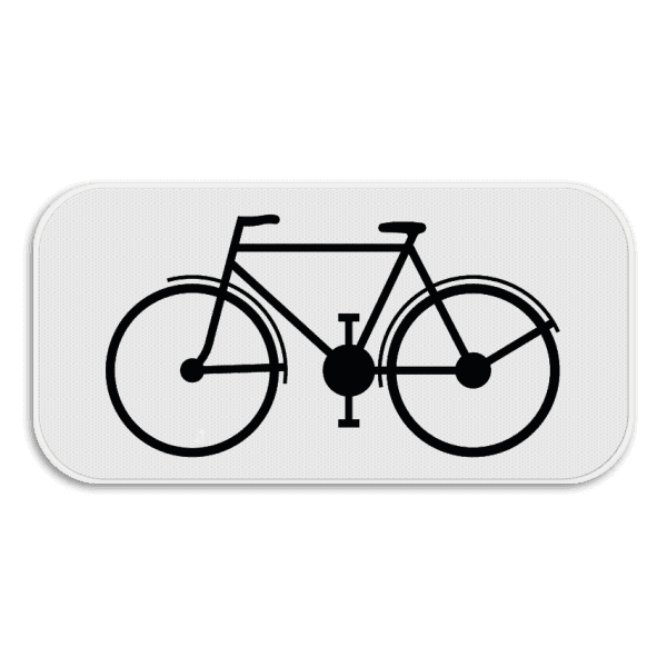 Verkeersbord SB250 M1 - Onderbord - Enkel voor fietsers - 400x200 mm