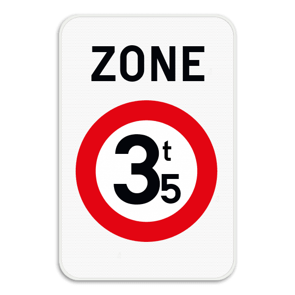 Zonebord SB250 ZC21 – Begin zone verboden massa boven aanduiding