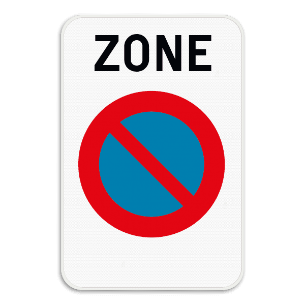 Zonebord SB250 ZE1 - Begin parkeerverbodszone