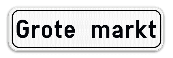 Straatnaambord gepersonaliseerd wit 700x200