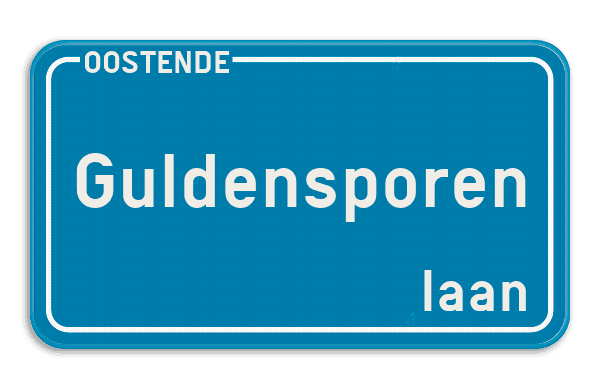 Straatnaambord gepersonaliseerd blauw 400x200