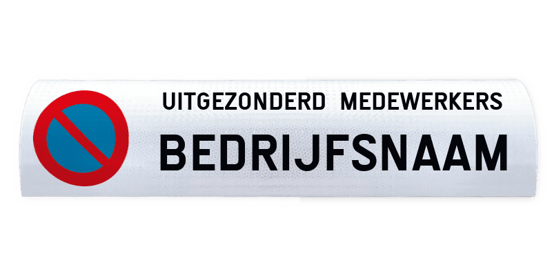 Parkeerbord voor biggenrug / betonrand 600x300mm