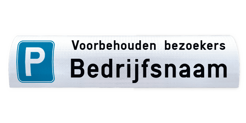 Parkeerbord voor biggenrug / betonrand 600x300mm