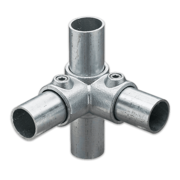 Pièce d'angle pour poteau  - Raccord de tube en acier galvanisé