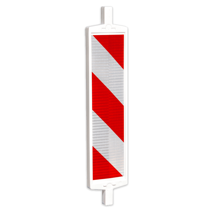 Geleidebaken BB35 type B rood wit dubbelzijdig retro-reflecterend