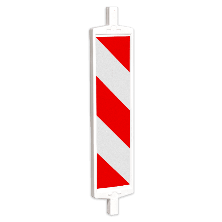 Geleidebaken BB35 type A rood wit - dubbelzijdig reflecterend klasse 1